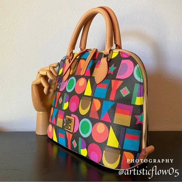 NEW! Dooney & Bourke
Art Deco Zip Satchel Bag - Picture 3 of 14